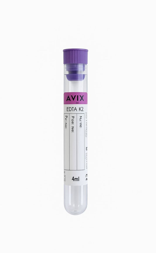 Tubo con anticoagulante EDTA 4mL -100 unidades