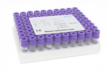Tubo con anticoagulante ETDA 0,5 mL, Caja 1200 unidades