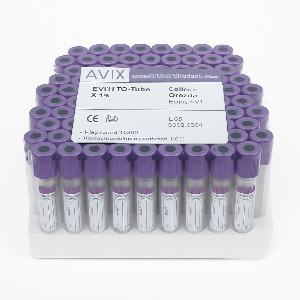 Tubo con Anticoagulante EDTA 8ml-100 unidades