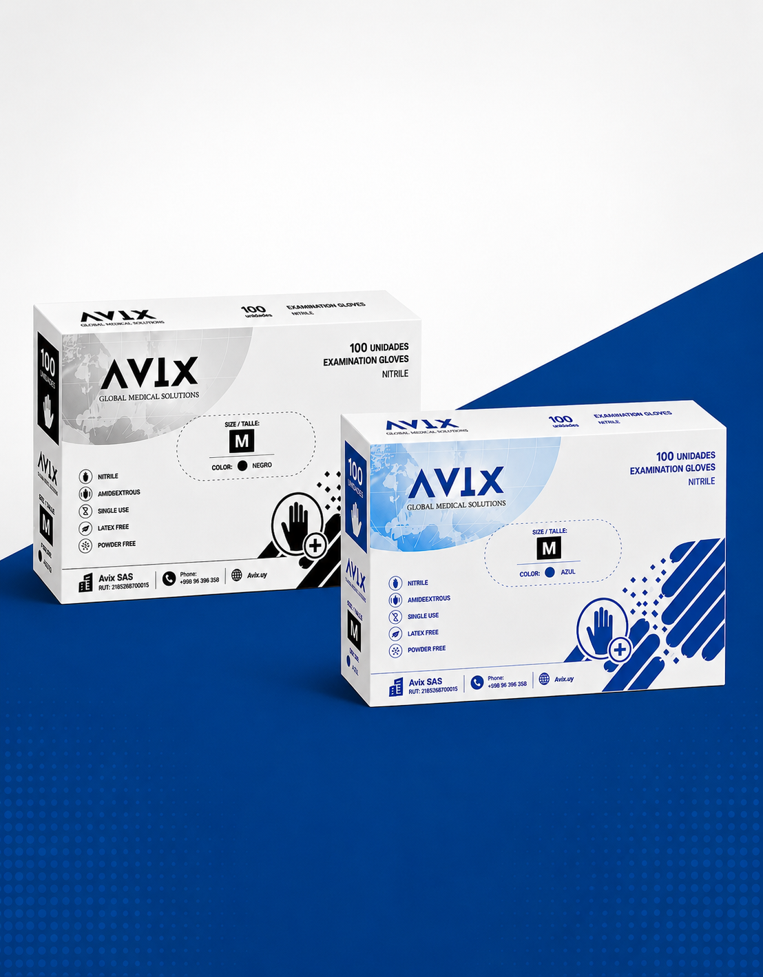 Box 10 Cajas de Guantes de Nitrilo 100 unidades
