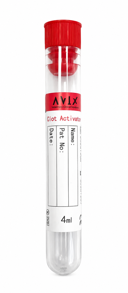 Tubo tapa roja con acelerador de la coagulación 4mL, 100 unidades