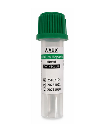 Tubos con Heparina 0,5 mL - 100 unidades