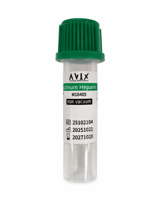 Tubos con Heparina 0,5 mL - 100 unidades