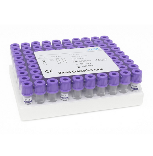 Tubo con anticoagulante ETDA 0,5 mL, Caja 1200 unidades