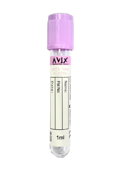 Tubo con Anticoagulante EDTA 1 ml - 100 unidades